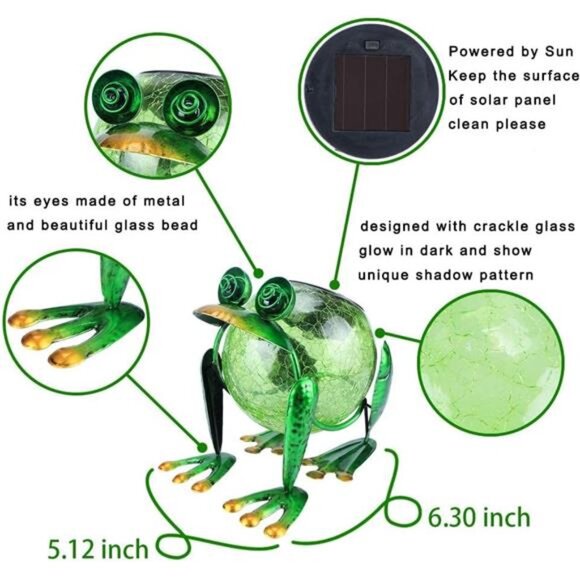 Solar Garden Lantern Waterproof LED Frog Solar Lights Outdoor Decorative lamp - Picture 4 of 8